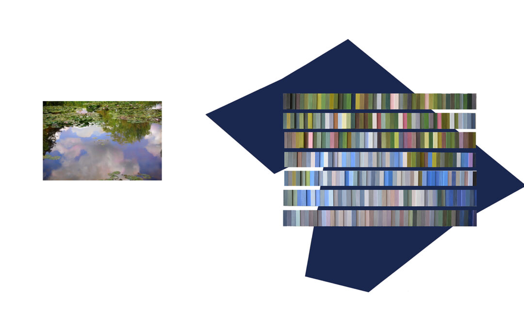 Synthèse Visuelle. Nymphéas, paysage d’eau, les nuages