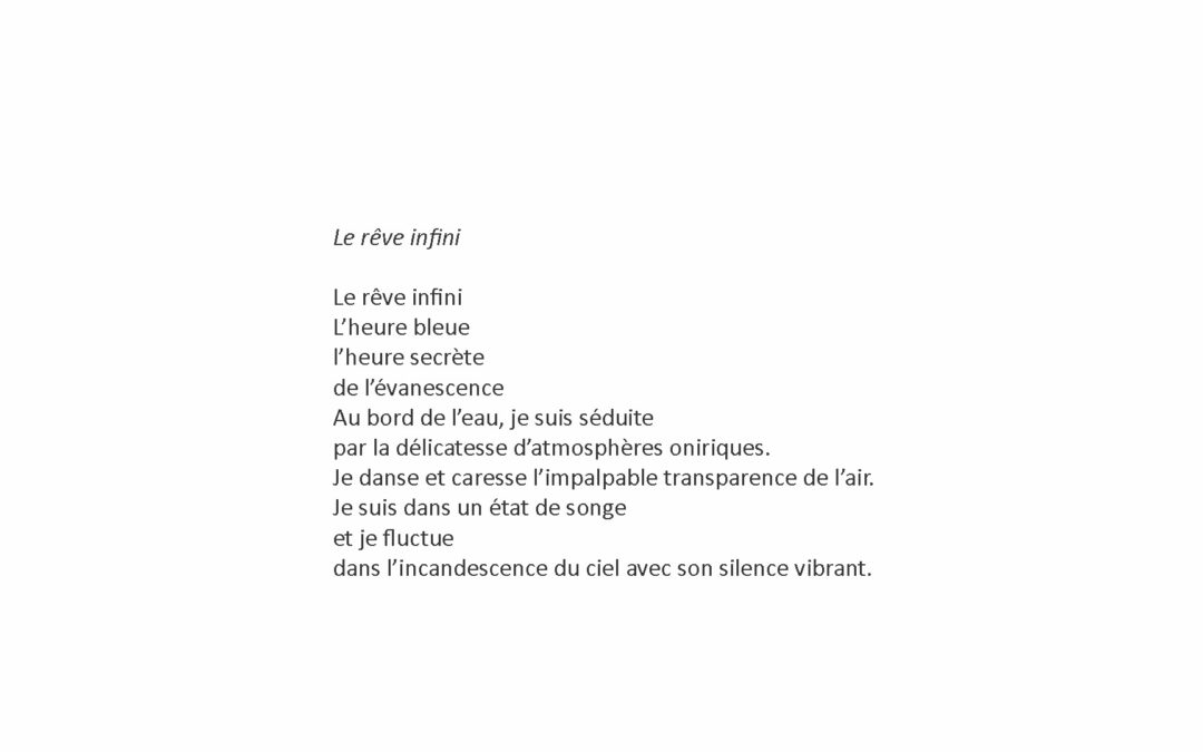 Synthèse Visuelle. Le rêve infini. Poésie