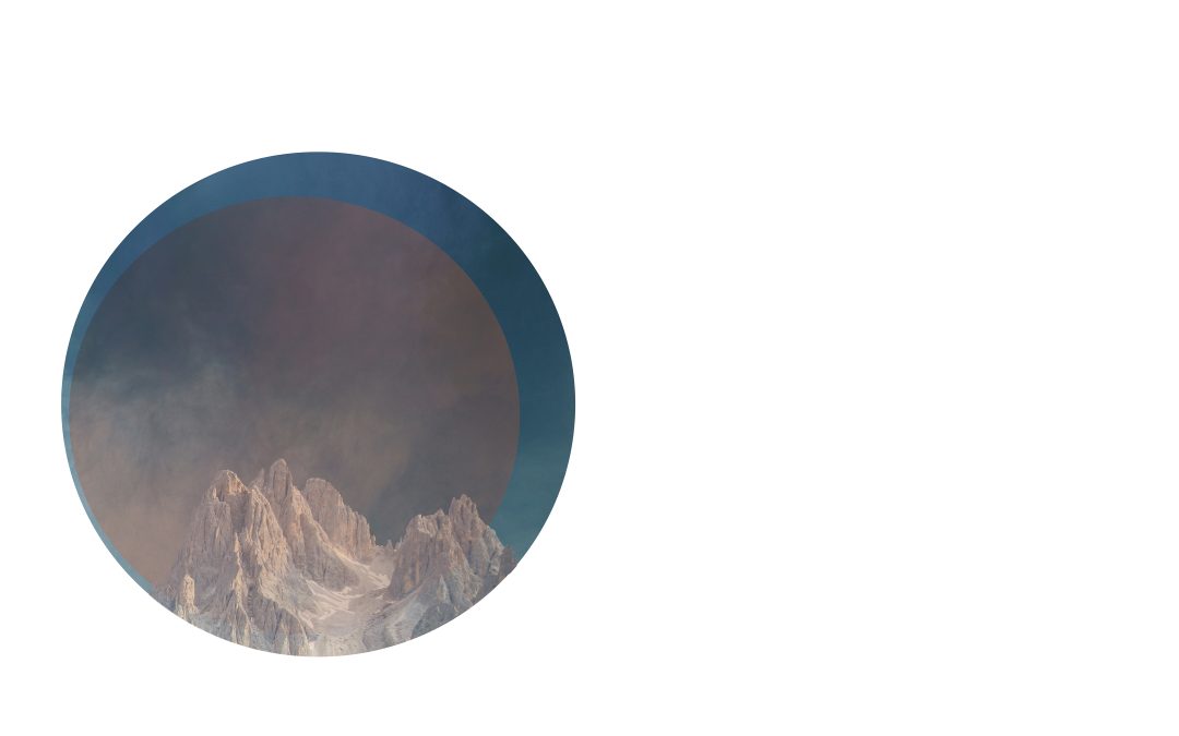 Mountains, printed glass