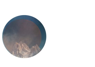 Mountains, printed glass